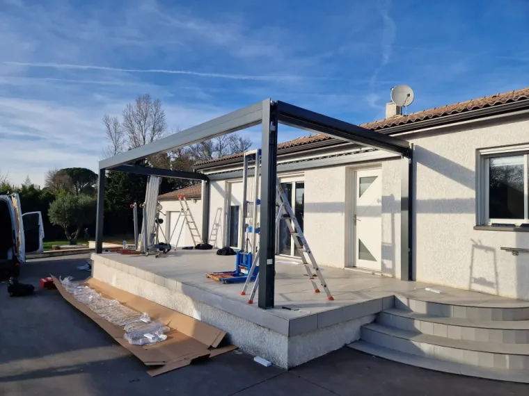 Cybèle Menuiseries à posé une pergola à Villenouvelle, Castelnaudary, Cybèle Menuiseries