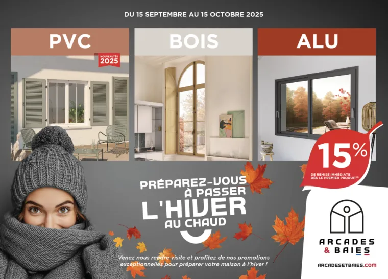 Du 15 septembre au 15 octobre 2025, profitez de -15% chez votre menuisier, Castelnaudary, Cybèle Menuiseries