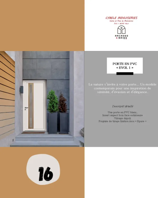 Case 16 : porte PVC “Evol 1”, Castelnaudary, Cybèle Menuiseries